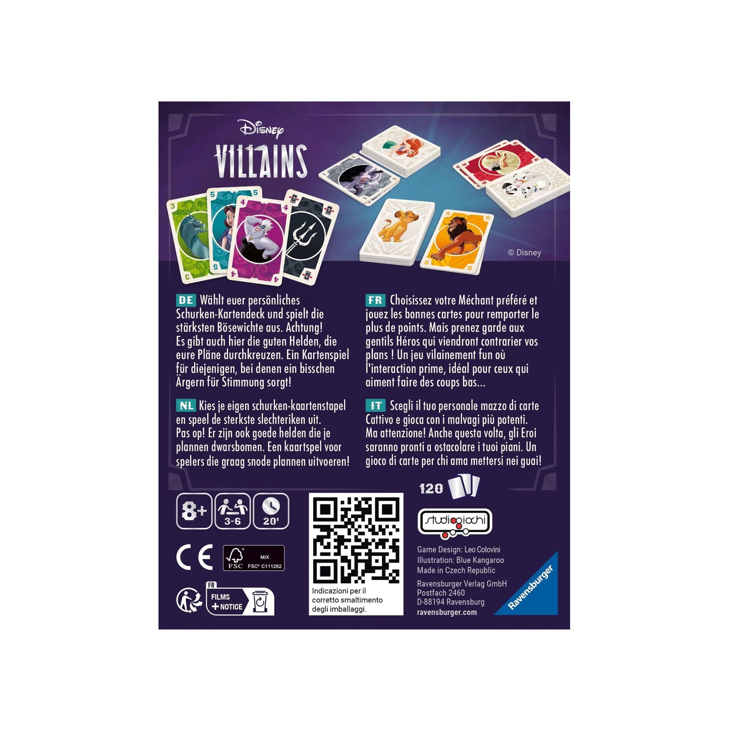 Ravensburger Disney: Villains - Gioco di carte