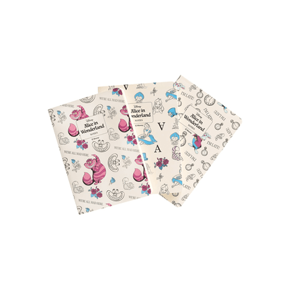 Disney: Alice nel Paese delle Meraviglie - Mini Notebook A6 (3 pezzi)