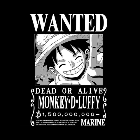 One Piece: Wanted Luffy - T-Shirt